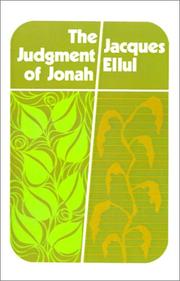 Cover of: The Judgement of Jonah