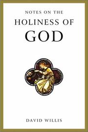 Cover of: Notes on the Holiness of God