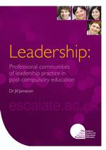 Cover of: Leadership: Professional communities of leadership practice in post-compulsory education