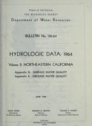 Cover of: Hydrologic data, 1964. by California. Dept. of Water Resources.