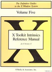 Cover of: X Toolkit Intrinsics Reference Manual by David Flanagan, Adrian Nye