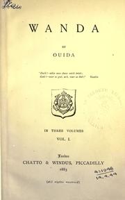 Cover of: Wanda.: [A novel.] by Ouida.