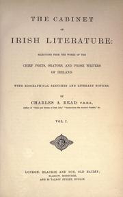 Cover of: The cabinet of Irish literature by by Charles A. Read.
