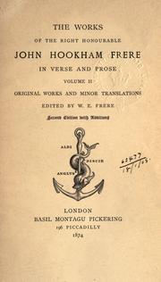 Cover of: Works, in verse and prose. by John Hookham Frere