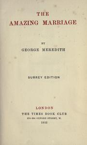 Cover of: [Works] by George Meredith