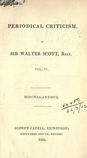 Cover of: Miscellaneous prose works. by Sir Walter Scott