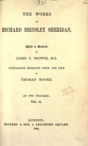 Cover of: Works. by Richard Brinsley Sheridan