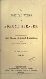 Cover of: Poetical works. by Edmund Spenser