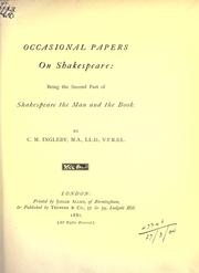 Cover of: Shakespeare by Clement Mansfield Ingleby