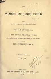 Cover of: John Ford: edited with an introduction and notes
