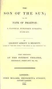 Cover of: The son of the sun by Gilbert Abbott à Beckett