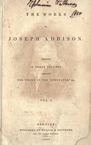 Cover of: Works by Joseph Addison