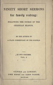 Cover of: Ninety short sermons for family reading: following the course of the Christian seasons