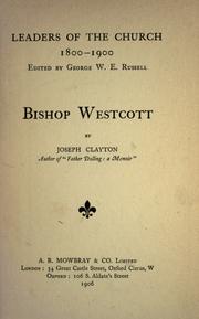 Cover of: Bishop Westcott