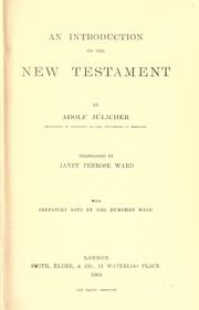 Cover of: An introduction to the New Testament