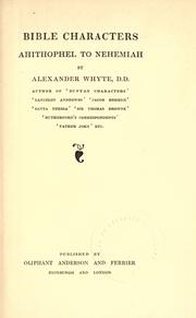 Cover of: Bible characters. by Whyte, Alexander, Whyte, Alexander