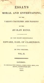 Cover of: Essays, moral and entertaining on the various faculties and passions of the human mind.