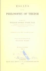 Cover of: Essays on the Philosophy of Theism