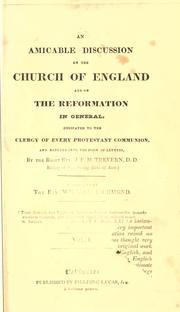 Cover of: An amicable discussion of the Church of England and on the Reformation in general ...: reduced into the form of letters