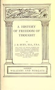 Cover of: A  history of freedom of thought. by John Bagnell Bury