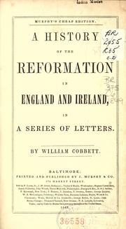 Cover of: history of the reformation in England and Ireland in a series of letters