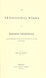 Cover of: Theological works.