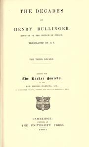 Cover of: The decades of Henry Bullinger  by Heinrich Bullinger
