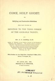 Cover of: Come Holy Ghost