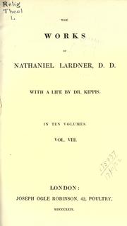 Cover of: Works by Nathaniel Lardner