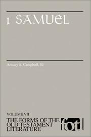 Cover of: 1 Samuel (Forms of the Old Testament Literature) by Antony F. Campbell