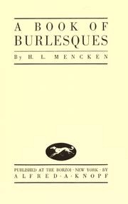 A book of burlesques by H. L. Mencken
