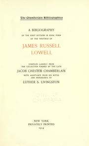 Cover of: bibliography of the first editions in book form of the writings of James Russell Lowell