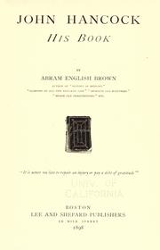 Cover of: John Hancock by Abram English Brown
