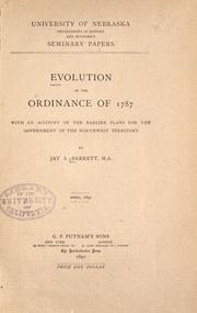 Evolution of the Ordinance of 1787 by Jay Amos Barrett