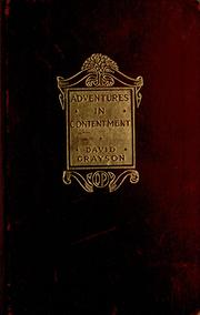 Cover of: Adventures in contentment by Ray Stannard Baker, Ray Stannard Baker