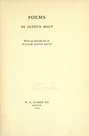 Poems by Arthur Macy