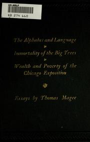 The alphabet and language by Thomas Magee