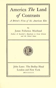 Cover of: America, the land of contrasts by James F. Muirhead