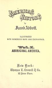Cover of: American history by Jacob Abbott