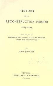Cover of: History of the United States of America under the Constitution.