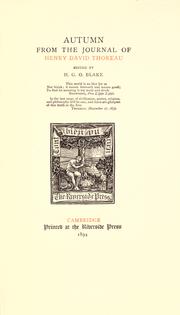 Cover of: The writings of Henry David Thoreau by Henry David Thoreau
