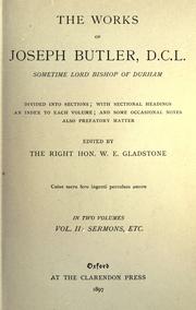 Cover of: The works of Joseph Butler ...