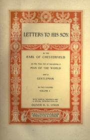 Cover of: Letters to his son