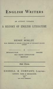 Cover of: English writers by Henry Morley