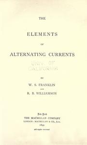 Cover of: The elements of alternating currents