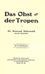Cover of: Obst der Tropen. | Konrad Sehrwald