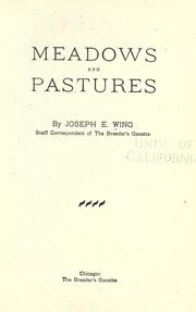 Cover of: Meadows and pastures