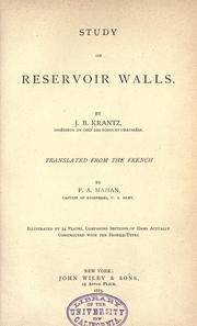Cover of: Study on reservoir walls. | J.-B Krantz
