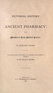 Cover of: Pictorial history of ancient pharmacy by Peters, Hermann