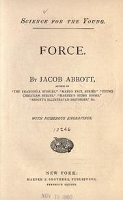 Cover of: Force by Jacob Abbott